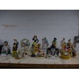 A quantity of 19th Century and later Staffordshire figures and similar