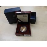 Royal Mint 22ct gold £5 proof coin. The Sapphire Jubilee 1952-2017, 916.7AU, diameter 38.61mm,