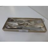 Selection of silver items including silver forks, caddy spoon etc approx 6 oz