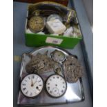 Vintage watches, a plated nurses buckle and sundry