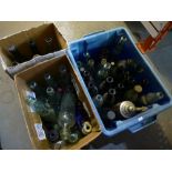 3 Boxes vintage bottles including Aldershot, Durham examples etc.