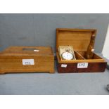 Collectables including 2 cigarette boxes, pocket watch etc.