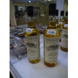 Two bottle of genuine Springbank single malt scotch whisky, cask owners private bottling Bourbon