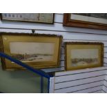 Two 19th century watercolours of The Esk, near Whitby signed A.Storie, 50.5 X 24cms