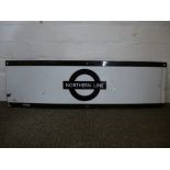 An old enamelled metal sign for Northern line, London Underground 78cms.
