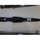 Rare K98n bayonet & scabbard with matching numbers 5998 complete with black leather frog, 41 cm