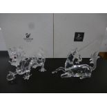 Two Swarovski Crystal 'Fabulous Creatures' ornaments: comprising a Unicorn and Dragon, with their