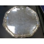 A silver tray Hallmarked Sheffield 1958 approx. 38 Toz