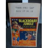 Blackboard Jungle - 1955 - film poster printed on card 56cm high 36cm wide