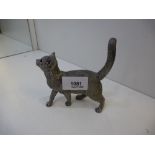 Country Artists sterling silver cat ornament, Birmingham 1996, stamped Filled, 11cm wide