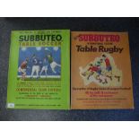 Subbuteo table soccer and table rugby internatioonal edition; contents unchecked