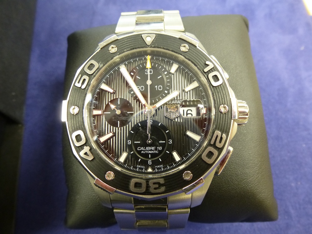 Gents stainless steel Tag Heuer automatic chronograph wristwatch calibre 16, serial number 3036,