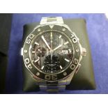 Gents stainless steel Tag Heuer automatic chronograph wristwatch calibre 16, serial number 3036,