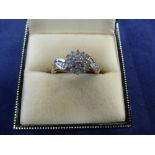 9ct diamond cluster ring