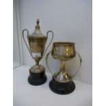 Two George V silver presentation trophy cups for 'Hambledon Hunt Puppy Show' awarded for '1st
