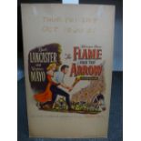 The Flame and the Arrow - 1950 - film poster printed on card 56cm high 36cm wide