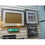 Three modern silvered photograph frames