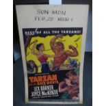 Tarzan's and the she Devil - 1953 - film poster printed on card 56cm high 36cm wide