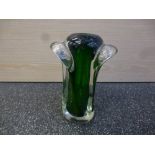 Czech art glass vase:by Jan Beranek for Skrdlovice. 18cm high