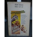 The Lion and the Horse film poster printed on card 56 X 36cm