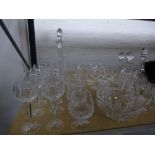 A collection of Waterford Crystal, Lismore Pattern drinking glasses: comprising nine hock, four