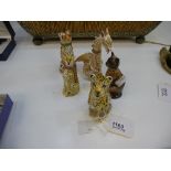 Five Halcyon Days Porcelain Perfume Bottles: in the form of a dragon, domic cat, tiger, cheetah