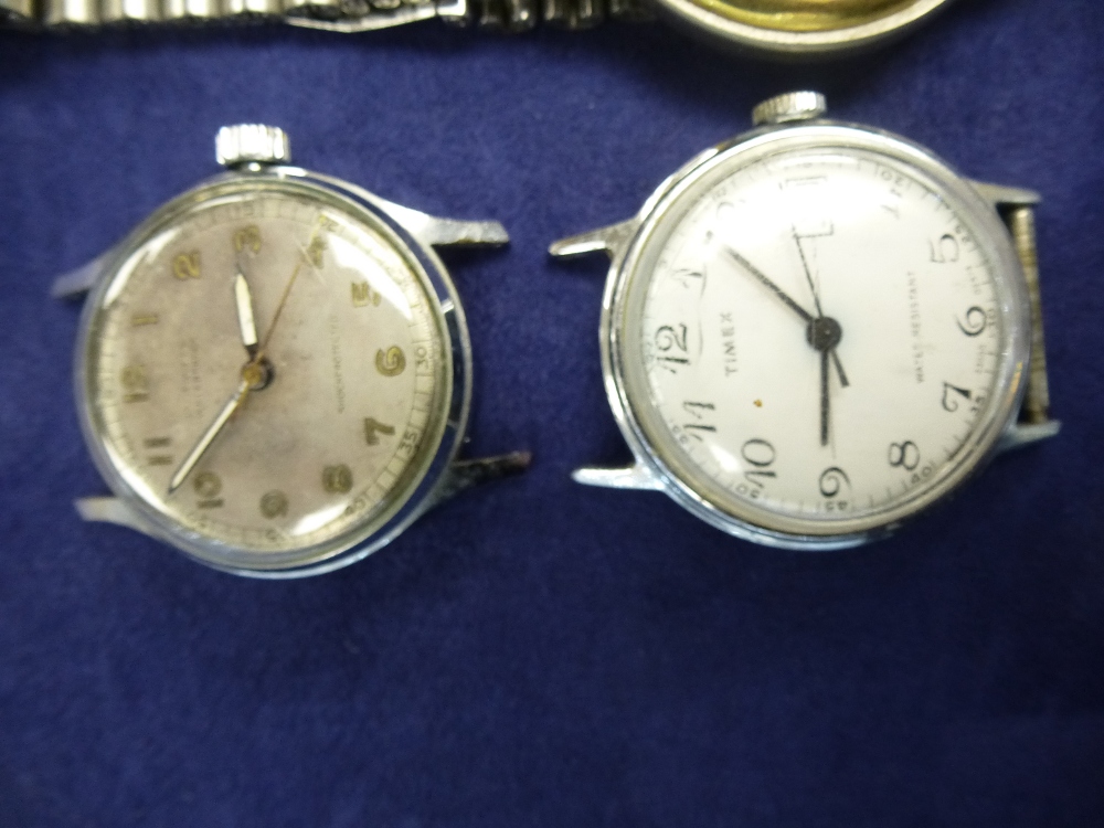 T wo vintage watches, straps missing, etc. - Bild 2 aus 2