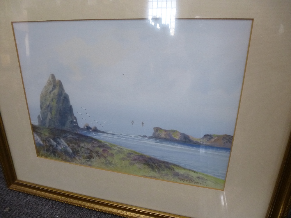 Four Victorian water colours of landscapes one signed Clinton Jones with gold mounts and a - Image 4 of 4