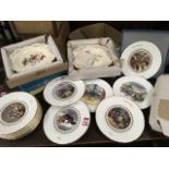 A set of four boxed creamware collectors plates, complete with certificates; and a set of twenty-