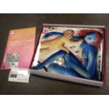 Sharon Yamamoto, a boxed art tile titled The Flying Lesson, signed, and in presentation case with