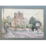 JM Tuley, watercolour, Wooler roadway, signed & dated, mounted & framed.