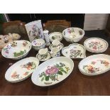 A collection of Portmeirion ware decorated in the botanic garden and Pomona pattern - bowls, plates,