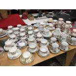 Miscellaneous tea sets including a Chinese handpainted set, a Roslyn China set, Colclough, a Royal