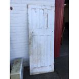 A painted internal door with six moulded panels. (29.75in x 78in)