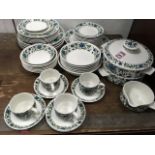 A 60s Midwinter tea/breakfast/dinner set decorated in the Spanish Garden pattern - bowls,