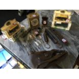 Miscellaneous collectors items including EPNS, a leather cased pair of wire cutters by Holtzapffel &