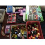 Miscellaneous games including a boxed Subbuteo set, jigsaws, puzzles, pool balls, a boomerang, a