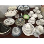 Miscellaneous ceramics & glass including a Carlton Ware dish, a Royal Albert sandwich plate, a Poole