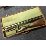 A cased 12bore side-by-side shotgun with 28in steel barrels by Darlow & Co of Norwich, the boxlock