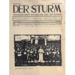 Karl Gerlach, woodcut on wove paper, titled Das Konzert, printed in Der Sturm no 111 in 1912,