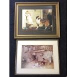 Russell Flint, coloured print, interior scene with three women, signed in print, mounted & framed;