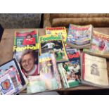 A quantity of vintage magazines & comics including Football, a monthly from the 60s/70s, runs of