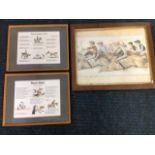 A pair of Christopher Curtis signed cartoon style prints with poems titled They're Back & Thereby