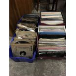 Four vinyl cases of LPs - opera, classics, musicals, Scottish, etc; and two boxes of 78s - dance