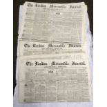 Seven editions of The London Mercantile Journal from September & October 1850. (7)