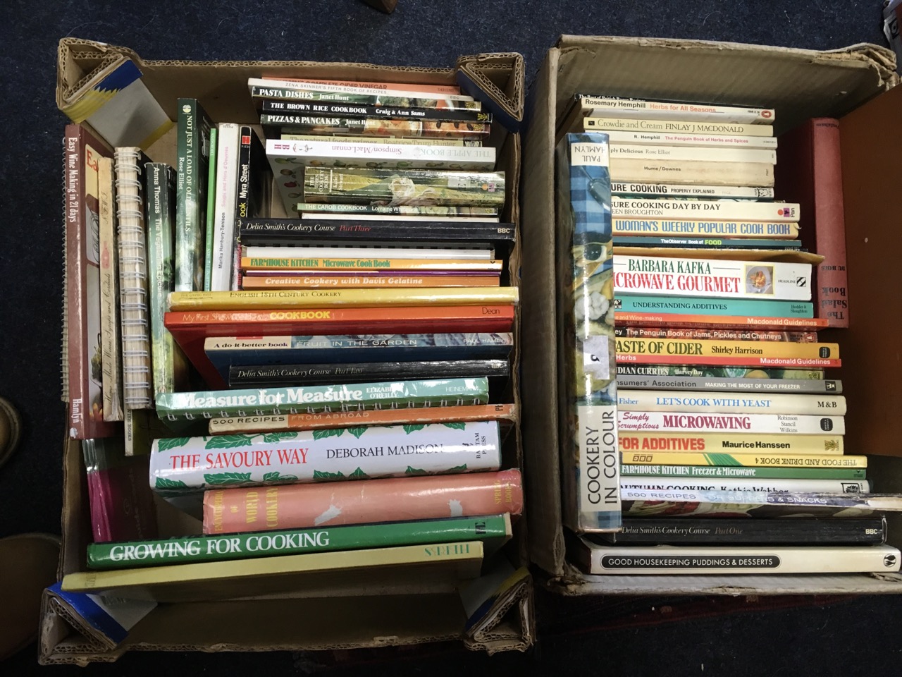 A quantity of cookery books - Delia, paperbacks, recipes, vegetarian, preserving, wine, etc. (72)