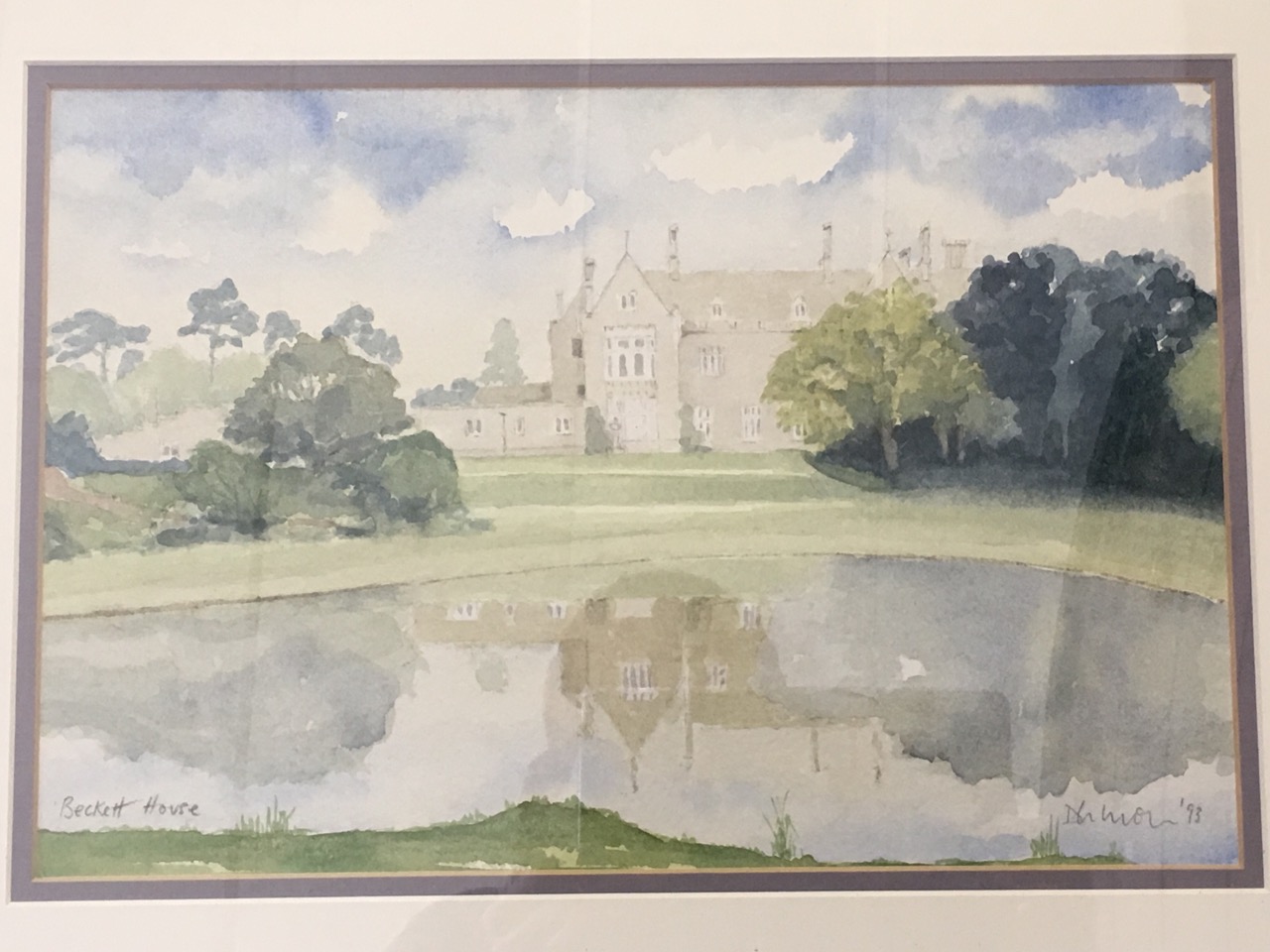 Conalie Kinahan, watercolour, water landscape titled Near Balcoo, signed and dated, mounted and - Image 4 of 6