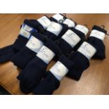 A dozen pairs of Tweedside Tackle branded navy blue socks. (12)