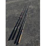 Two Shakespeare spinning rods; and two other spinning rods. (4)