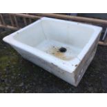 A J & M Craig of Kilmarnock rectangular glazed London sink. (29in x 24in)